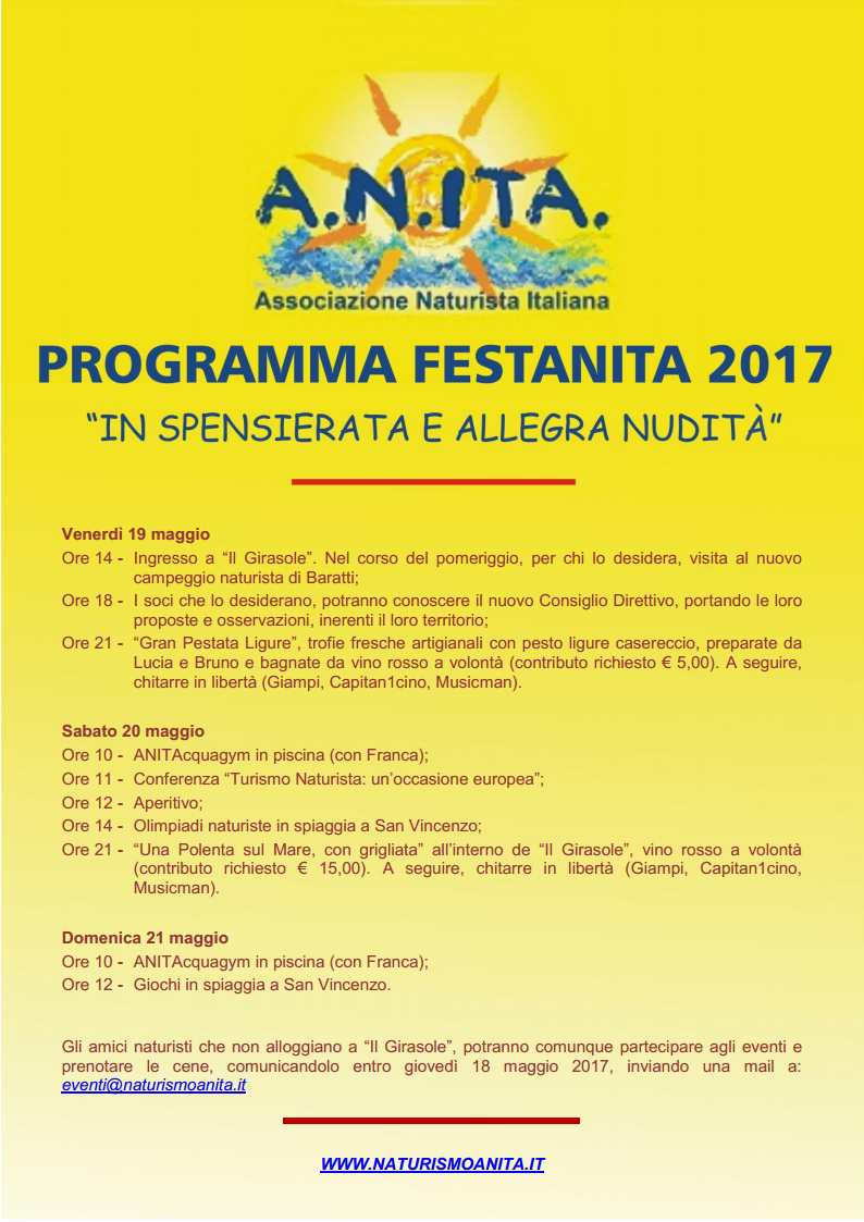 Programma Festanita 2017